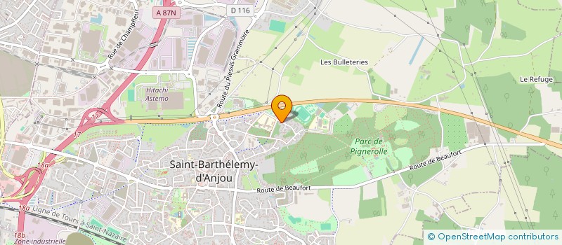 localisation de l'entreprise PREMIERES BASES STRUCTURES  SAINT-BARTHELEMY-D'ANJOU