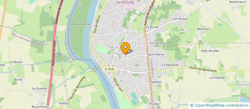 localisation de l'entreprise PREMIEUX FINANCE à MONTMERLE-SUR-SAONE