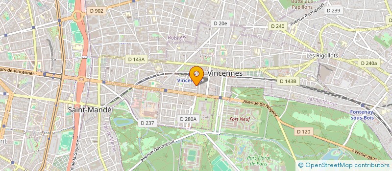 localisation de l'entreprise PREMIUM à VINCENNES