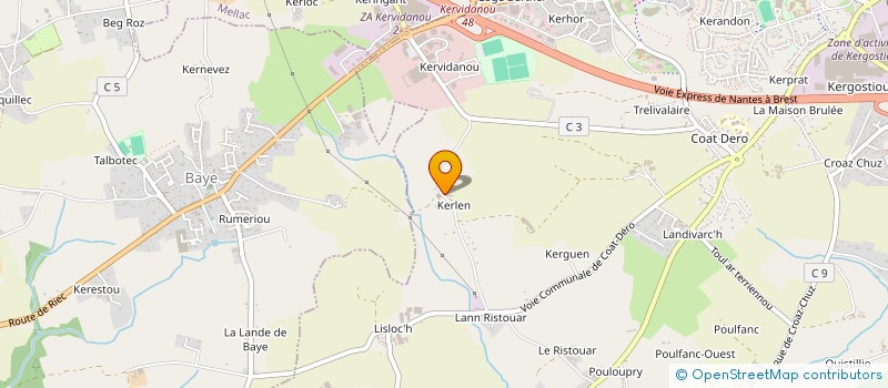 localisation de l'entreprise PREMIUM VTC  QUIMPERLE