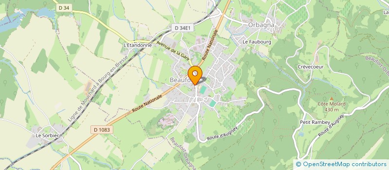 localisation de l'entreprise PRENDS L'AIR  BEAUFORT-ORBAGNA