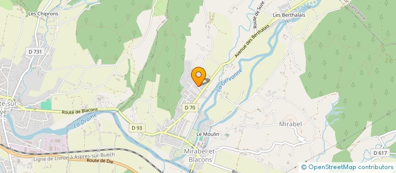 localisation de l'entreprise PRENDS MOI LA PATOUNE  MIRABEL-ET-BLACONS