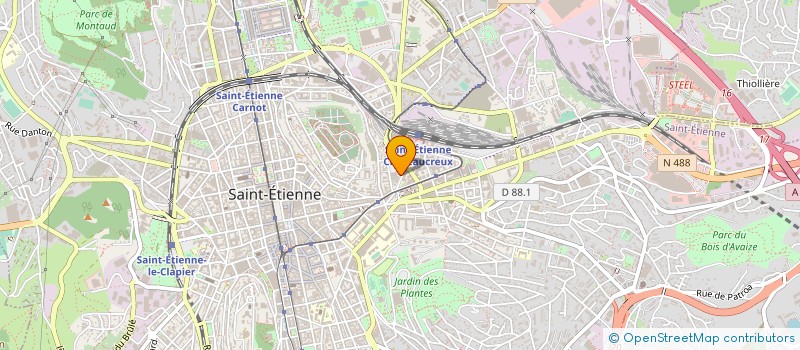 localisation de l'entreprise PREP'CAR  SAINT-ETIENNE