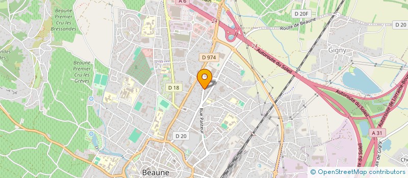 localisation de l'entreprise PRES DE L'AIGUE à BEAUNE