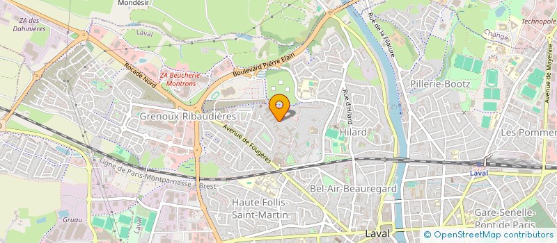 localisation de l'entreprise PRESANSE PREVENTION ET SANTE AU TRAVAIL PAYS DE LOIRE à LAVAL