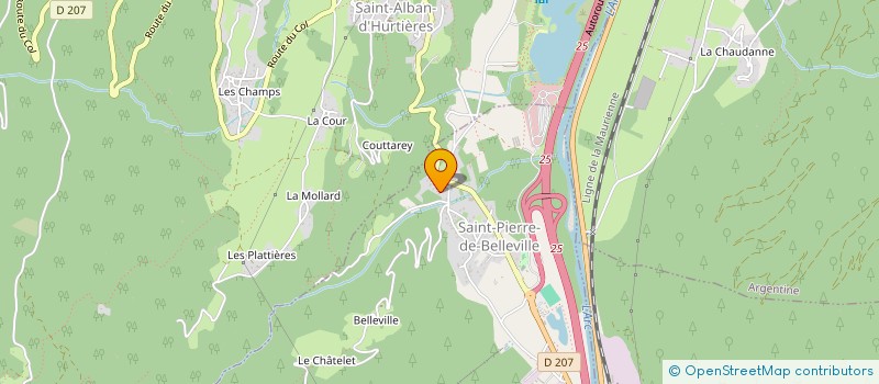 localisation de l'entreprise PRESENCE ET PARTAGE  SAINT-PIERRE-DE-BELLEVILLE