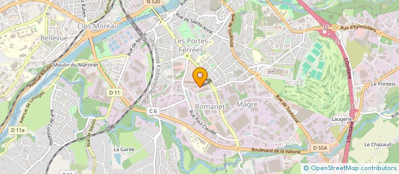 localisation de l'entreprise PRESENCE VERTE à LIMOGES