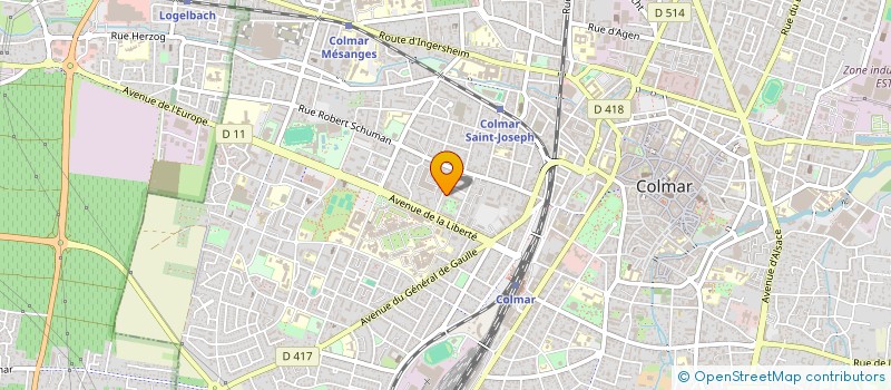 localisation de l'entreprise PRESENCE VERTE  ALSACE  COLMAR