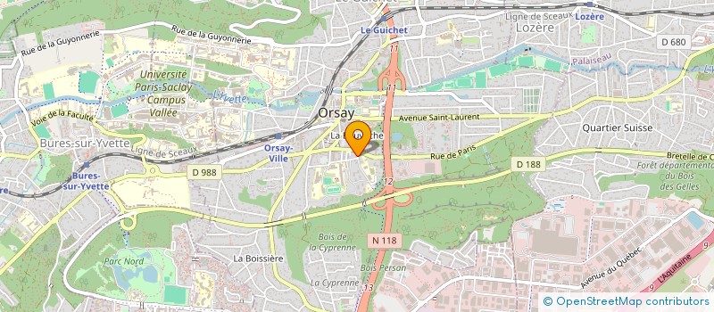 localisation de l'entreprise PRESENTIA à ORSAY
