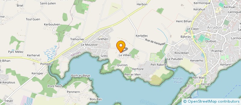 localisation de l'entreprise PRESERVER L'IDENTITE ENVIRONNEMENTALE DE BRETAGNE SUD ET DES ILES CONTRE L'EOLIEN EN MER à ARRADON