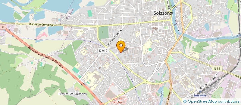 localisation de l'entreprise PRESOA FORMATION à SOISSONS