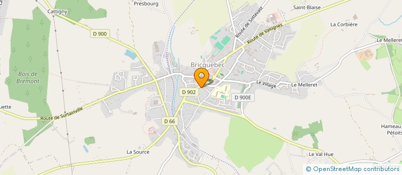 localisation de l'entreprise PRESQU'IMMO à BRICQUEBEC-EN-COTENTIN