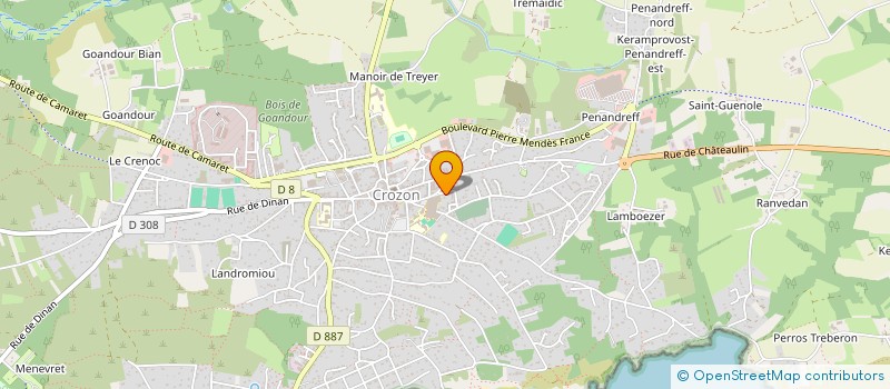 localisation de l'entreprise PRESQUIL'AGE -(RESEAU GERONTOLOGIQUE DE LA PRESQU'ILE) à CROZON