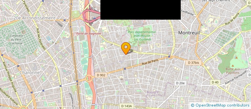 localisation de l'entreprise PRESS SERVICE à MONTREUIL