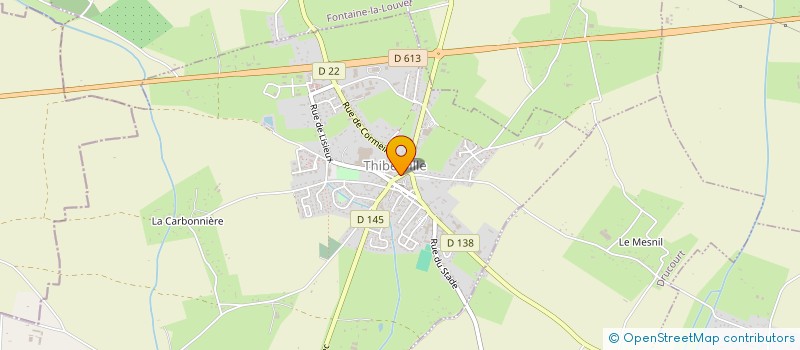 localisation de l'entreprise PRESSE A & F  THIBERVILLE