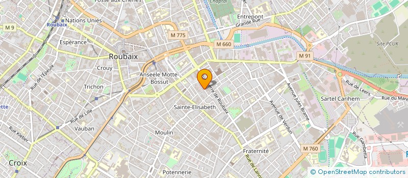 localisation de l'entreprise PRESSE & CIE à ROUBAIX