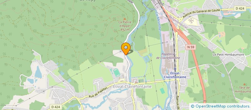 localisation de l'entreprise PRESSE DE L'ABBAYE  ETIVAL-CLAIREFONTAINE