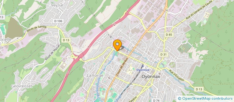 localisation de l'entreprise PRESSE DES 4 AS à OYONNAX