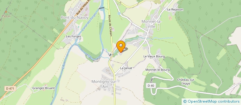 localisation de l'entreprise PRESSE DIFFUSION DU HAUT JURA  MONNET-LA-VILLE