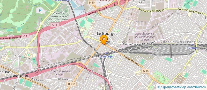 localisation de l'entreprise PRESSENSE RESTAURATION  LE BOURGET