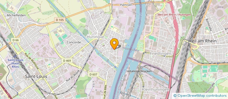 localisation de l'entreprise PRESSES UNIVERSITAIRES RHIN & DANUBE  HUNINGUE