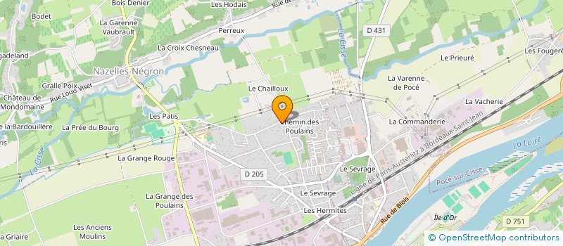 localisation de l'entreprise PRESSING 1.2.3 SOLEIL à POCE-SUR-CISSE