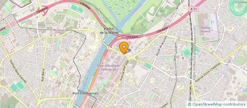 localisation de l'entreprise PRESSING 2000 à ANGERS