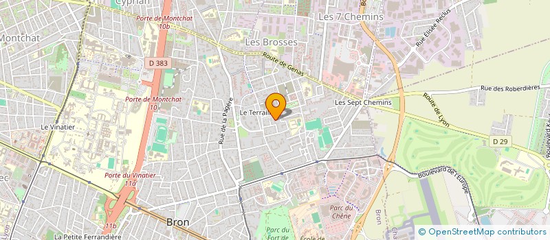 localisation de l'entreprise PRESSING AZUR à BRON