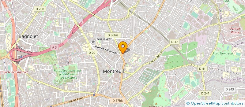 localisation de l'entreprise PRESSING BIOPHILE à MONTREUIL