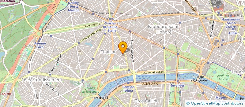 localisation de l'entreprise PRESSING CHAILLOT  PARIS
