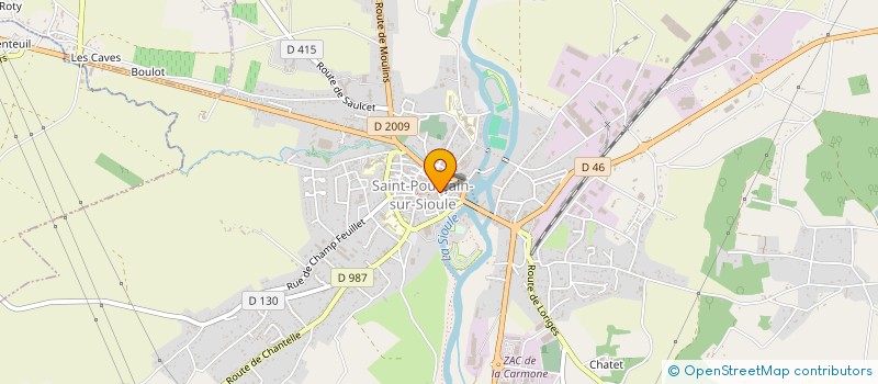 localisation de l'entreprise PRESSING D'AUVERGNE à SAINT-POURCAIN-SUR-SIOULE