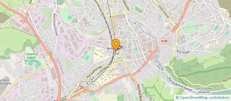 localisation de l'entreprise PRESSING DE BELLEVUE à SAINT-ETIENNE