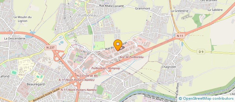 localisation de l'entreprise PRESSING DE L AUTOMOBILE  PUILBOREAU