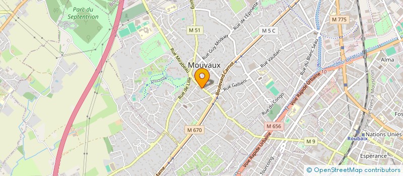 localisation de l'entreprise PRESSING DE LA HETRAIE à MOUVAUX
