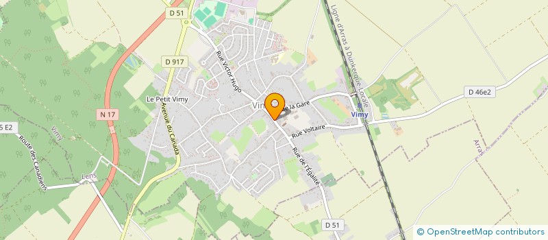 localisation de l'entreprise PRESSING DES 2D à VIMY