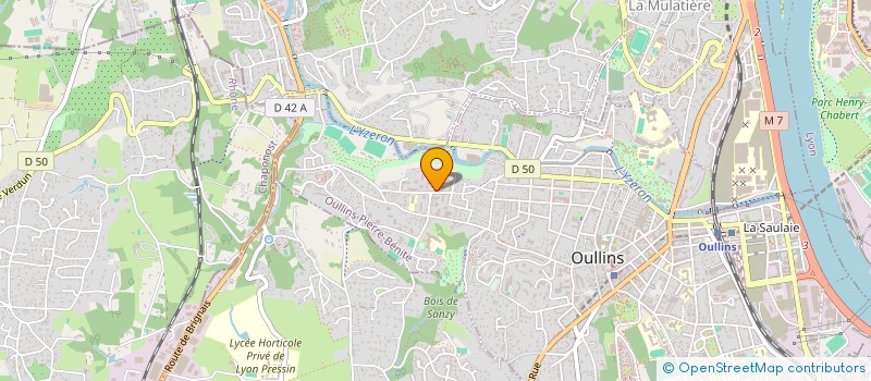 localisation de l'entreprise PRESSING DES CELESTINS à OULLINS-PIERRE-BENITE