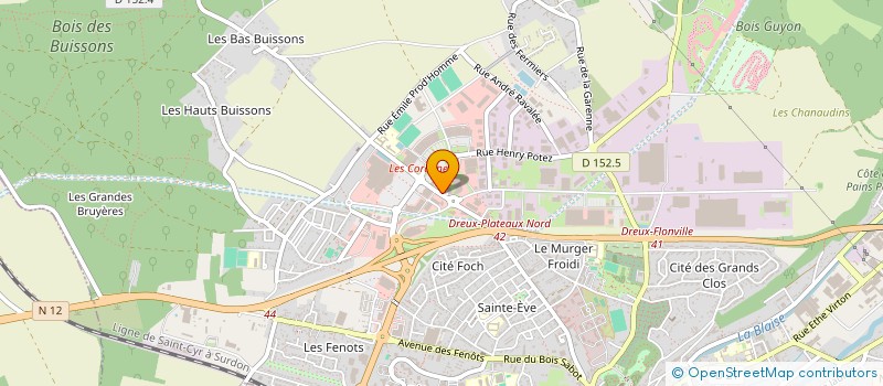 localisation de l'entreprise PRESSING DES CORALINES à DREUX