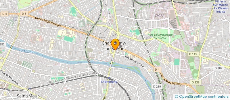 localisation de l'entreprise PRESSING DU CENTRE VILLE à CHAMPIGNY-SUR-MARNE