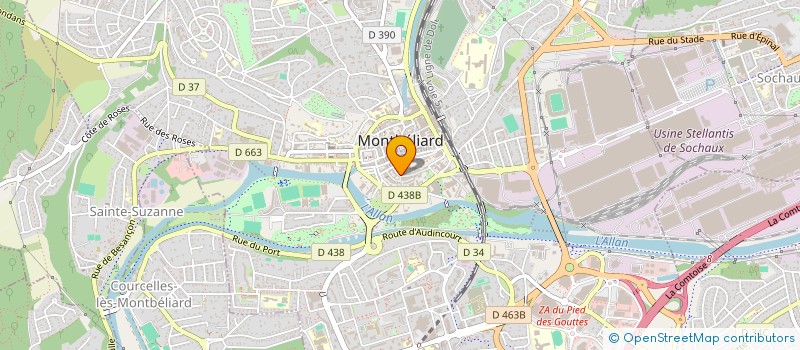localisation de l'entreprise PRESSING DU CHATEAU à MONTBELIARD