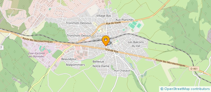 localisation de l'entreprise PRESSING DU DAHON à VALDAHON