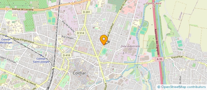 localisation de l'entreprise PRESSING DU LADHOF  COLMAR