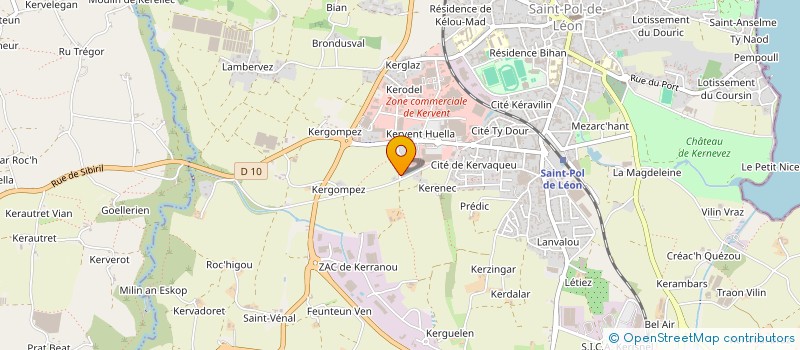 localisation de l'entreprise PRESSING DU LEON à SAINT-POL-DE-LEON