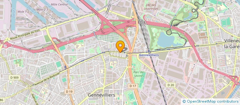 localisation de l'entreprise PRESSING ECOLOGIQUE DU VILLAGE à GENNEVILLIERS