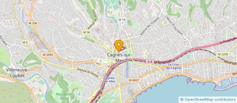 localisation de l'entreprise PRESSING FRANCESCA à CAGNES-SUR-MER