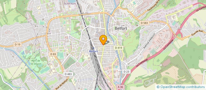 localisation de l'entreprise PRESSING' GIRO SARL à BELFORT