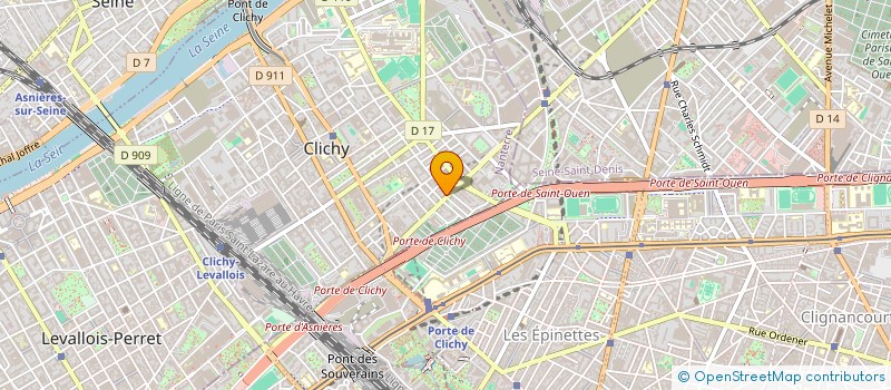 localisation de l'entreprise PRESSING H à CLICHY