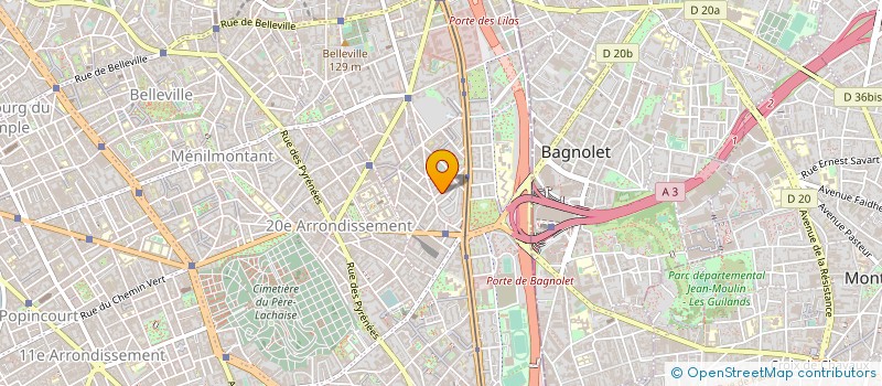 localisation de l'entreprise PRESSING JING CHEN  PARIS