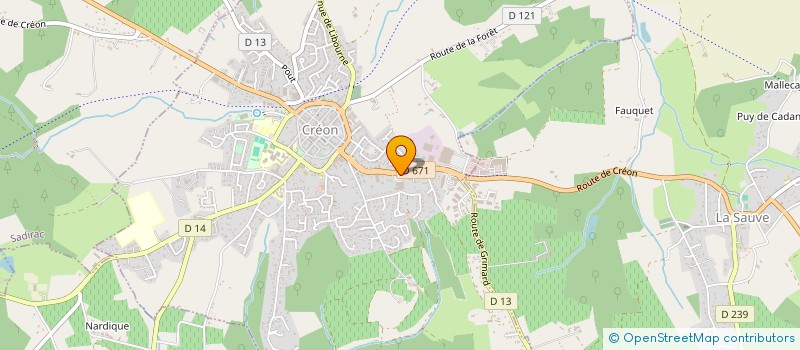 localisation de l'entreprise PRESSING LORINA à CREON