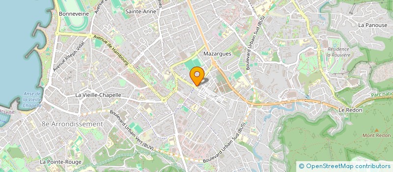 localisation de l'entreprise PRESSING MAZARGUES à MARSEILLE