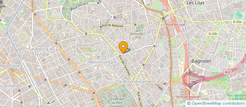 localisation de l'entreprise PRESSING MENILMONTANT  PARIS